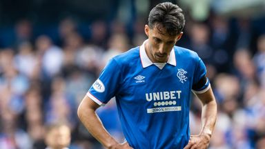 Rangers' Bojan Miovski during the loss to Motherwell