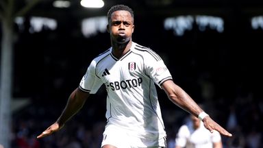 Ryan Sessegnon celebrates scoring the opening goal for Fulham