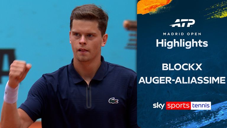 Highlights of the Madrid Open match between Alexander Blockx and Felix Auger-Aliassime. 