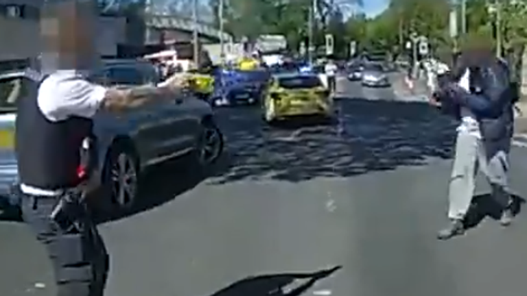 Bodycam footage of arrest Golders Green terror suspect. Pic: Met Police