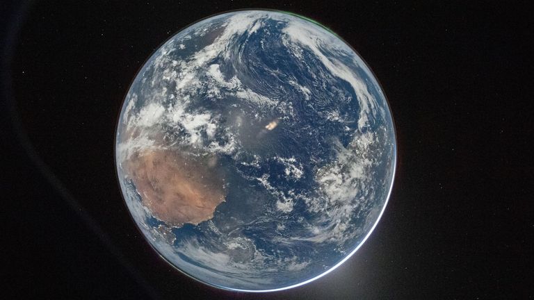 A high-resolution image of Earth taken from the Orion spacecraft during NASA's Artemis II mission. Pic: NASA