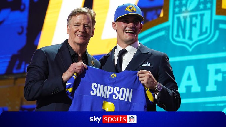 Jeff Reinebold was left stunned that the Los Angeles Rams selected Ty Simpson with the No. 13 pick in the NFL Draft.
