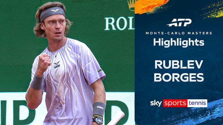 Andrey Rublev defeats Nuno Borges in Monte-Carlo