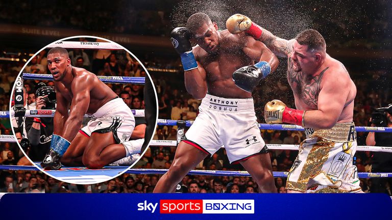 Anthony Joshua against Andy Ruiz Jr in the WBA, IBF, WBO and IBO Heavyweight World Championships title fight at Madison Square Garden, New York.