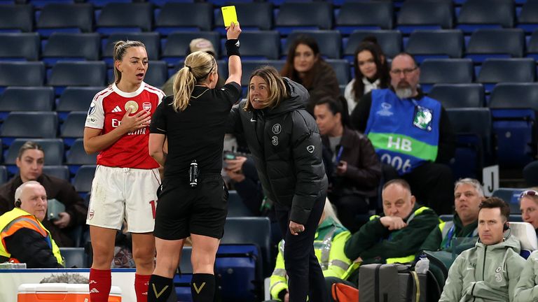 Bompastor was sent off for two late yellow cards