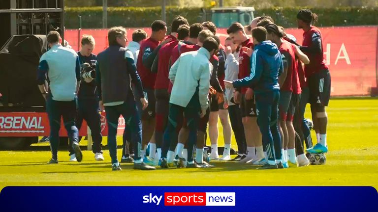 Gabriel, Rice and Trossard train but NO Saka as Arsenal prepare for Sporting clash!