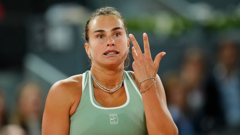 Aryna Sabalenka suffered a shock quarter-final exit at the Madrid Open