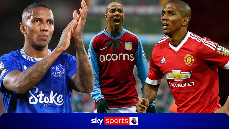 ASHLEY YOUNG EVERTON, VILLA MAN UTD