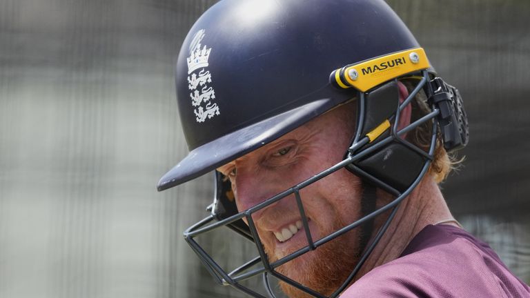 England's Ben Stokes reacts during a practice session ahead of the fifth and final Ashes cricket test between England and Australia in Sydne