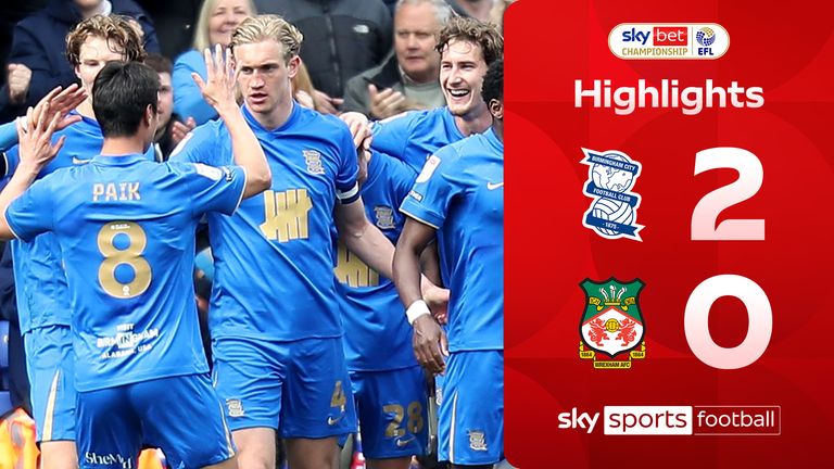 Highlights of the Sky Bet Championship match between Birmingham City and Wrexham. 