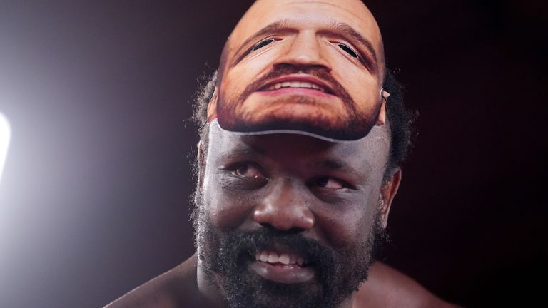 Derek Chisora during his weigh-in at York Hall 