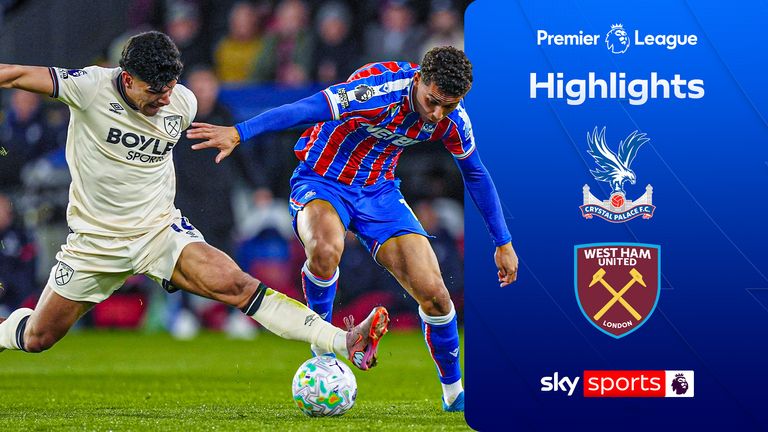 Highlights of the Premier League match between Crystal Palace and West Ham.