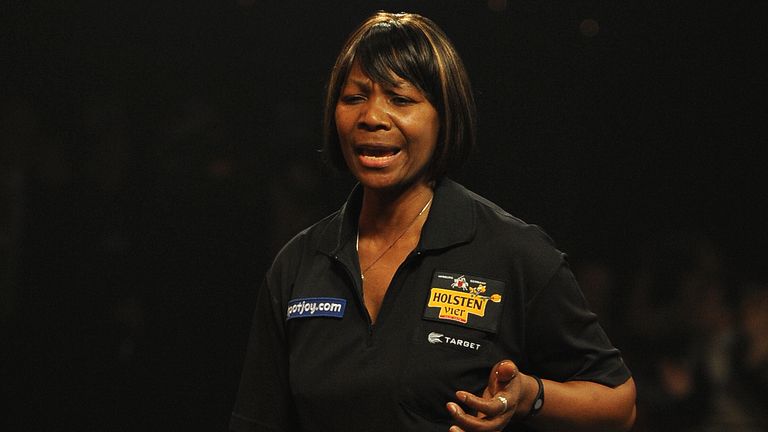 England's Deta Hedman during her Semi Final of the Lakeside World Professional Darts Championships