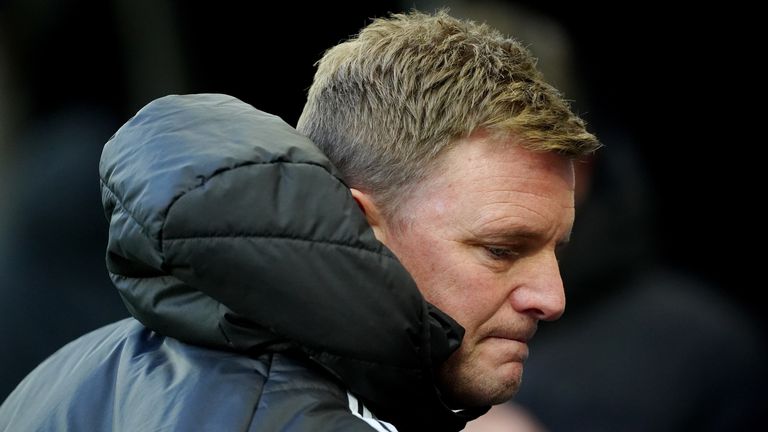 Eddie Howe is under pressure at Newcastle after a poor run of form
