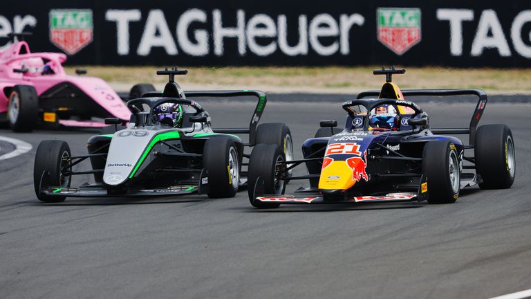 Alisha Palmowsi and Payton Westcott battle during race two in China