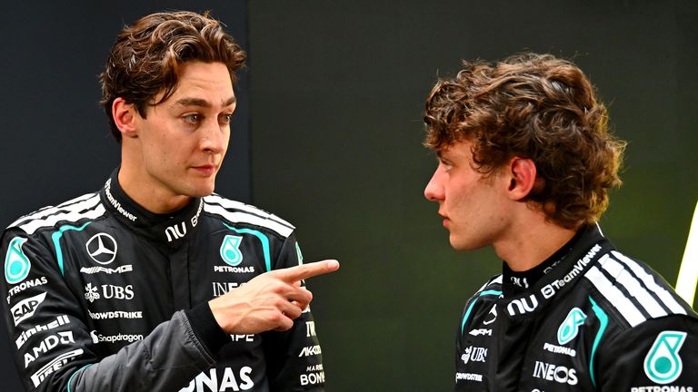 George Russell and Kimi Antonelli
