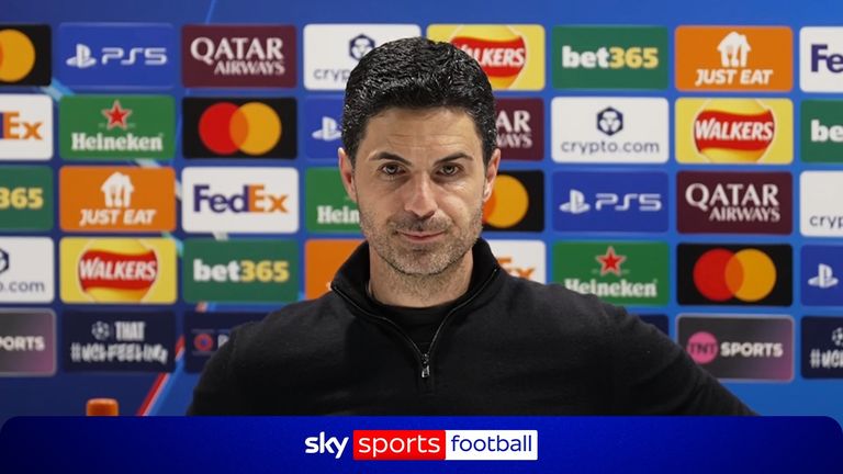 Arsenal manager Mikel Arteta was in buoyant mood after guiding his side past Sporting Lisbon to reach the Champions League semi-finals.