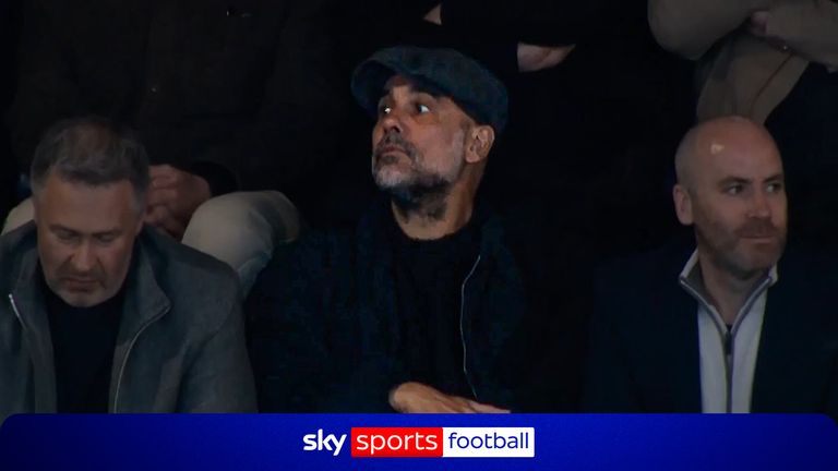 
Pep Guardiola in the crowd at Stockport vs Port Vale

