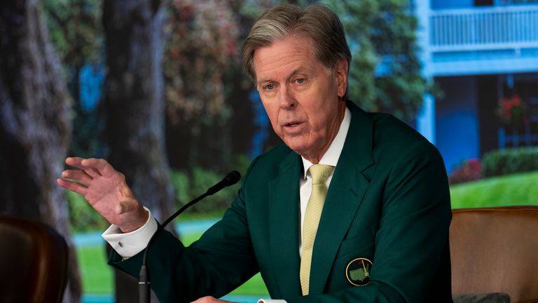 Fred Ridley addressed the media ahead of The Masters 