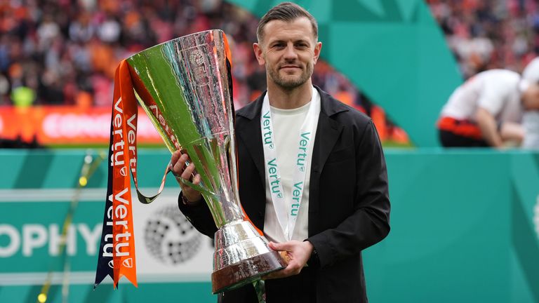 Jack Wilshere has won his first trophy as manager with Luton's Vertu Trophy victory