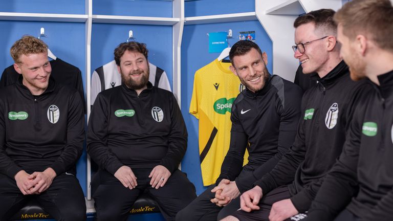 James Milner puts the Worst Team in the Country through a fitness session [Credit: Specsavers]