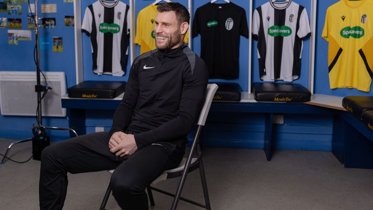 James Milner was giving the Warley FC players some tips [Credit: Specsavers]