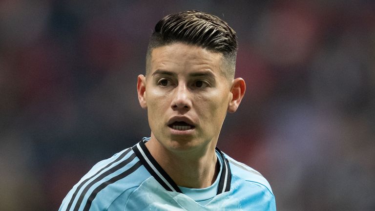 Minnesota United's James Rodriguez (10) looks on during the second half of an MLS soccer match against the Vancouver Whitecaps in Vancouver, British Columbia, Sunday, March 15, 2026. (Ethan Cairns/The Canadian Press via AP)