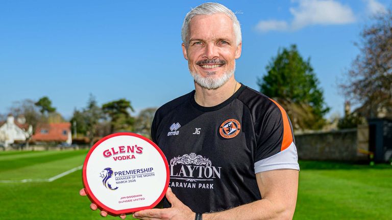 Dundee United's Goodwin named Premiership Manager for March