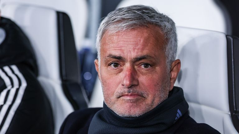 Jose Mourinho Head Coach of SL Benfica looks on during UEFA Champions League 2025/26 League Phase - Matchday 7 football match between Juventus FC and SL Benfica at Allianz Stadium in Turin Photo by: Carabelli/picture-alliance/dpa/AP Images