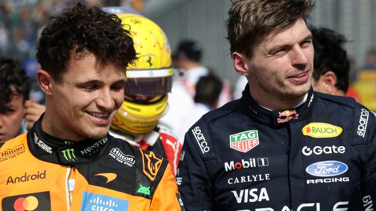 Lando Norris and Max Verstappen