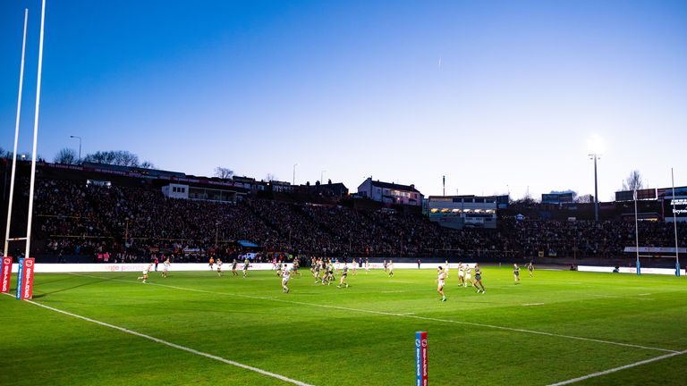 The sun sets on Bartercard Odsal stadium