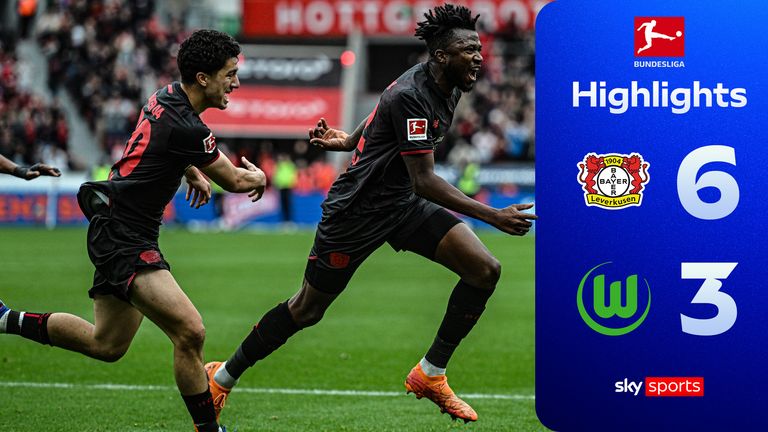 Highlights of the Bundesliga match between Bayer Leverkusen and Wolfsburg