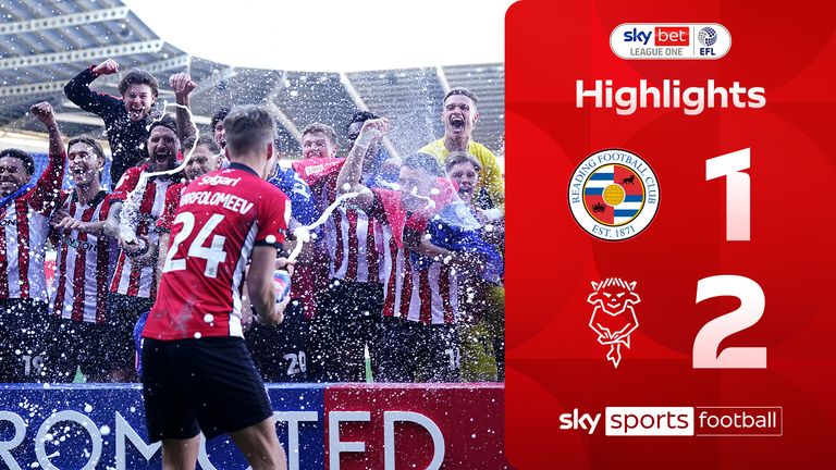 Lincoln City promoted to the Championship with victory over Reading