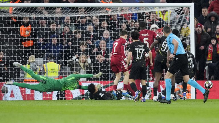 Liverpool came close to getting back to within one in the tie but Paris St-Germain twice blocked them from close range