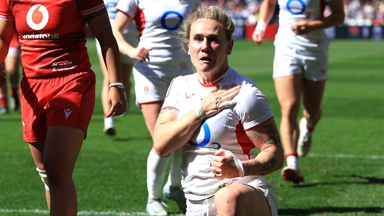 Meg Jones struck twice as England brushed Wales aside at a sold out Ashton Gate