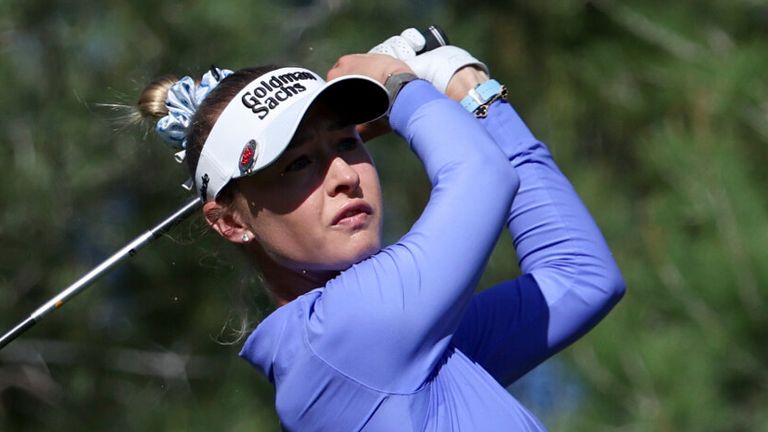 Nelly Korda in action at the Aramco Championship 