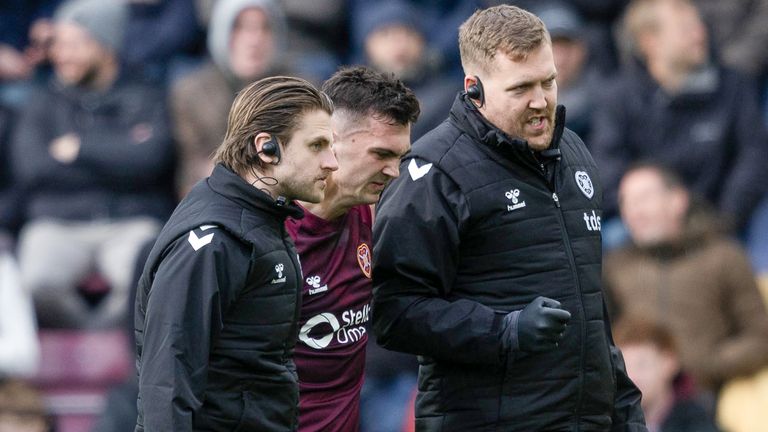 Oisin McEntee will miss the rest of Hearts' season