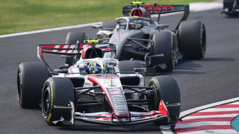 Haas driver Oliver Bearman of Britain steers his car during the Japanese Formula One Grand Prix at Suzuka in central Japan, Sunday, March 29, 2026. (AP Photo/Hiro Komae)