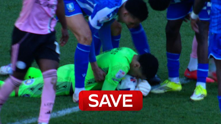 Pierce Charles makes brilliant double save to keep Sheffield Wednesday ahead against Leciester