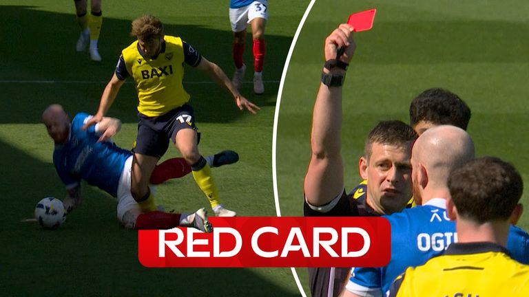 Connor Ogilvie red card against Oxford