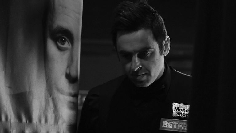 England's Ronnie O'Sullivan waits backstage for his semi final match during the Betfred.com World Snooker Championships at the Crucible Thea