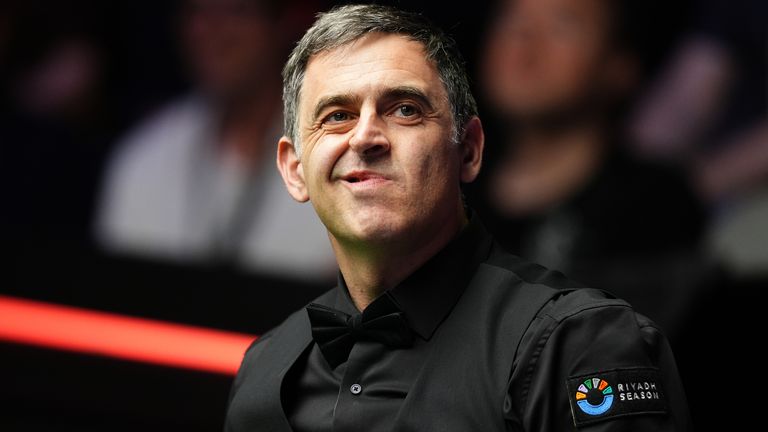 Ronnie O'Sullivan during his first round match against He Guoqiang on day four of the Halo World Snooker Championship 2026 at the Crucible T