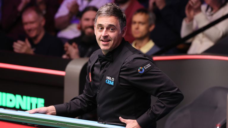 Ronnie O'Sullivan after his match against He Guoqiang (not pictured) on day five of the Halo World Snooker Championship 2026 at the Crucible