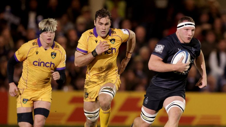 Sam Underhill broke away for Bath against Northampton