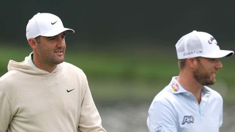 Scottie Scheffler played a practice round with Sam Burns (pictured) or Cam Young ahead of The Masters 