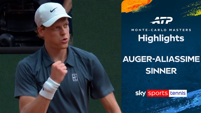 Highlights of Felix Auger-Aliassime against Jannik Sinner from the Monte-Carlo Masters.