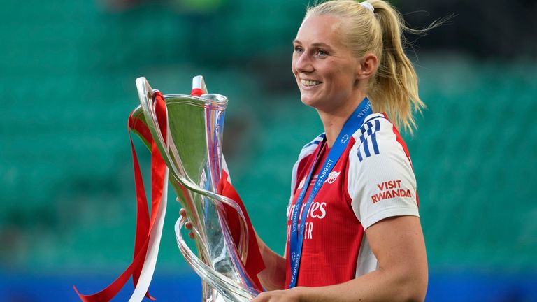 Stina Blackstenius scored the winning goal as Arsenal beat Barcelona 1-0 in last season's Champions League final
