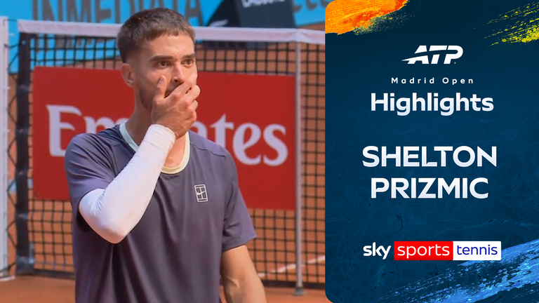 Highlights from Ben Shelton and Dino Prizmic in the Madrid Open.