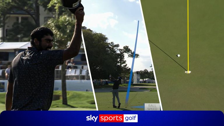 RBC Heritage: Sahith Theegala holes out from 199 yards at the Heritage