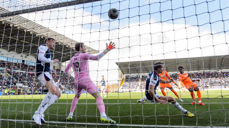 Tochi Chukwuani scored Rangers' first at Falkirk 